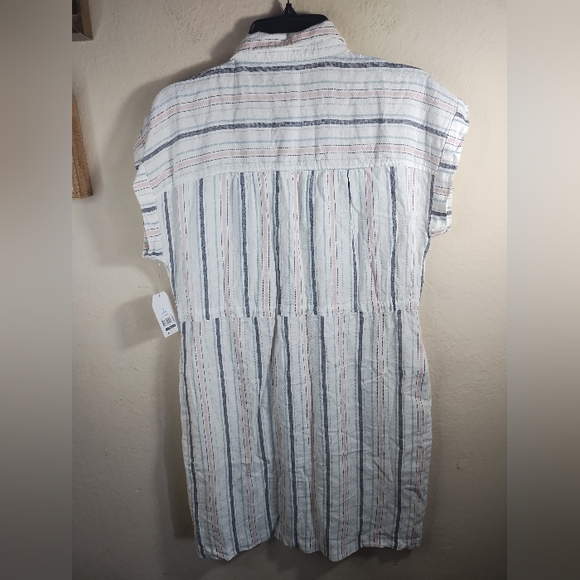 New Time And Tru Dress Linen Blend Coastal Boho Minimalist Pockets - Picture 3 of 16